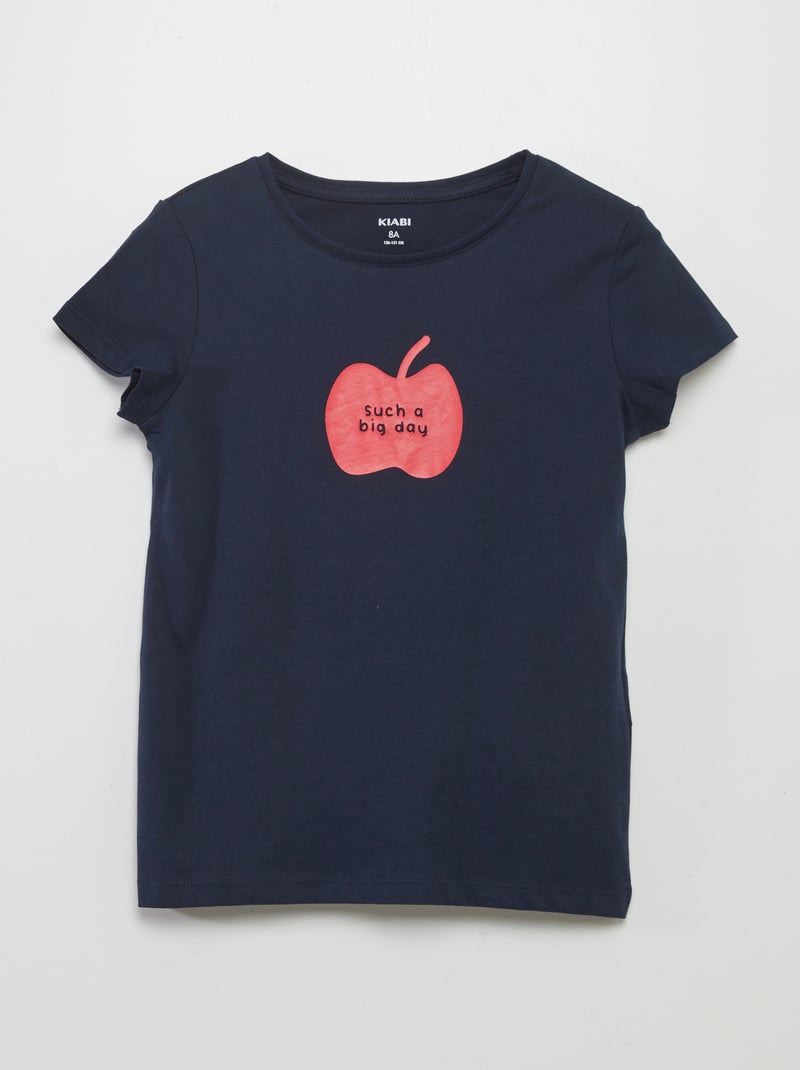 T-shirt com estampado de manga curta BRANCO - Kiabi