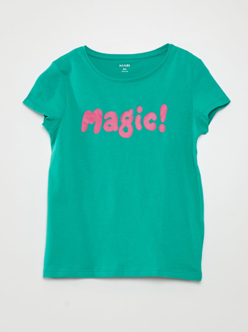T-shirt com estampado de manga curta BRANCO - Kiabi
