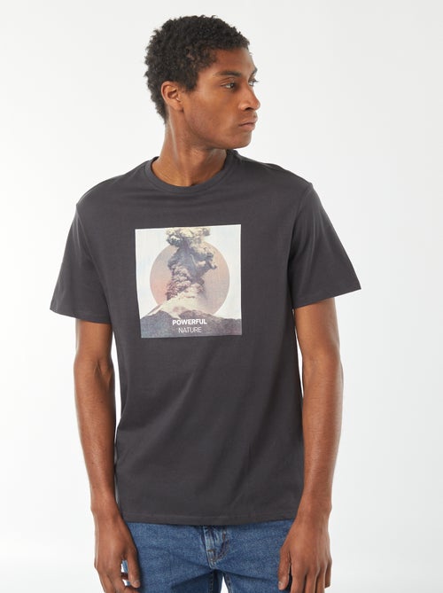 T-shirt com estampado de manga curta - Kiabi