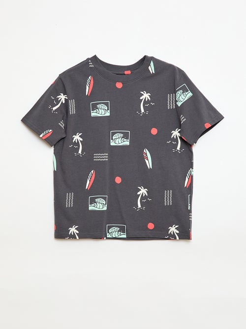 T-shirt com estampado de manga curta - Kiabi