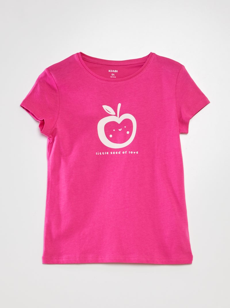 T-shirt com estampado de manga curta ROSA - Kiabi
