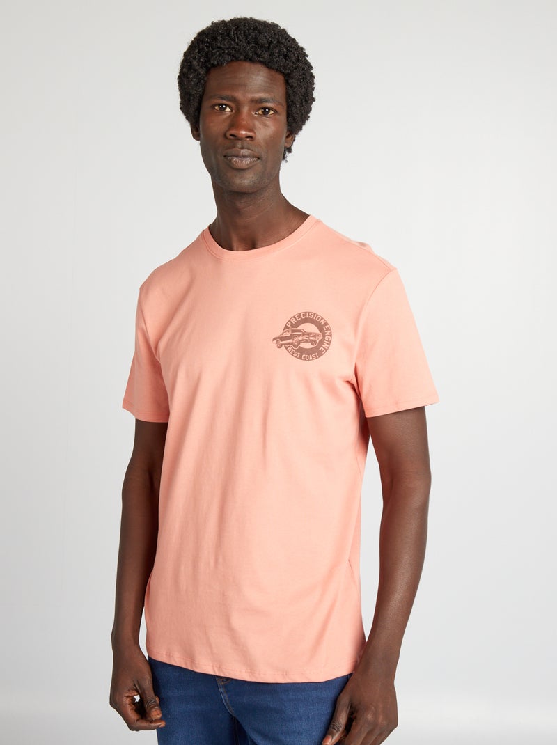 T-shirt com estampado de manga curta ROSA - Kiabi