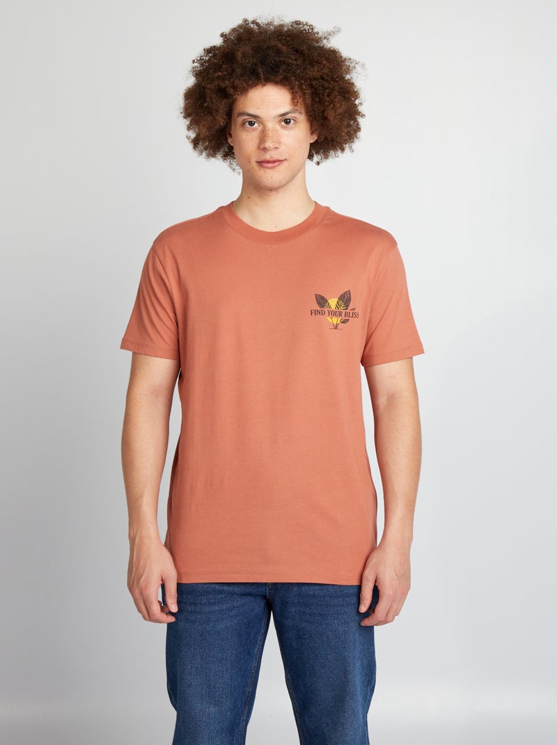 T-shirt com estampado de manga curta ROSA - Kiabi