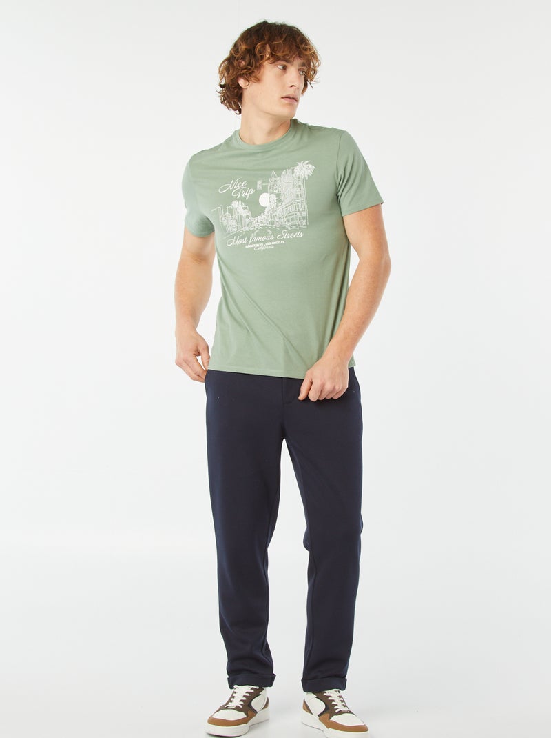 T-shirt com estampado de manga curta VERDE - Kiabi