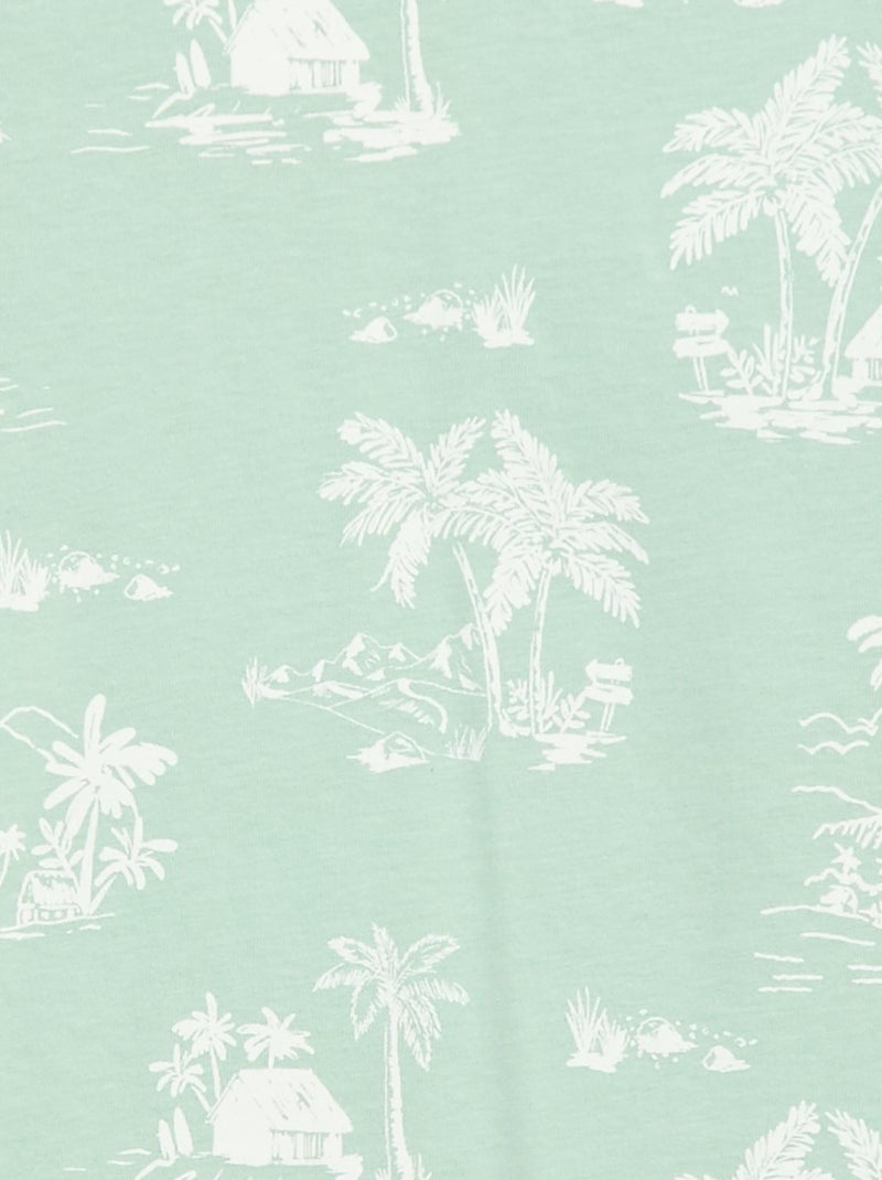 T-shirt com estampado de manga curta Verde - Kiabi