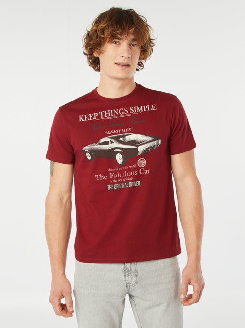 T-shirt com estampado de manga curta - Kiabi