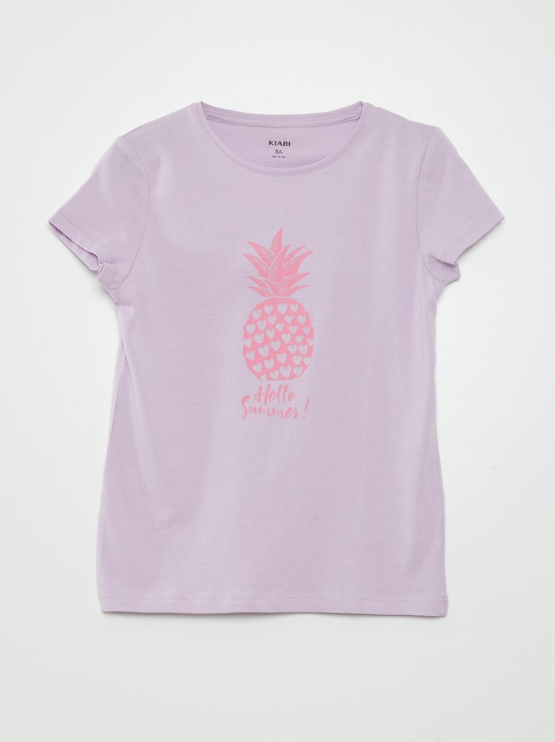 T-shirt com estampado de manga curta VIOLETA - Kiabi