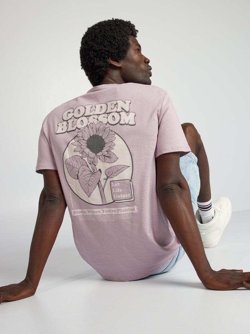 T-shirt com estampado de manga curta VIOLETA - Kiabi