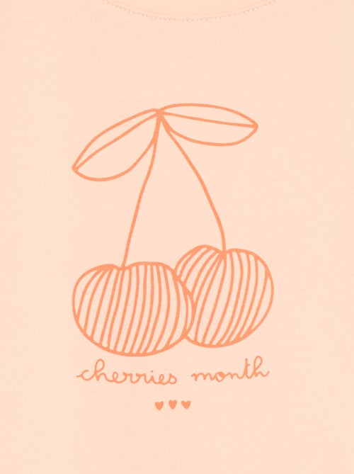 T-shirt com estampado de mensagem e mangas curtas - Kiabi