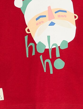T-shirt com estampado de Natal em algodão