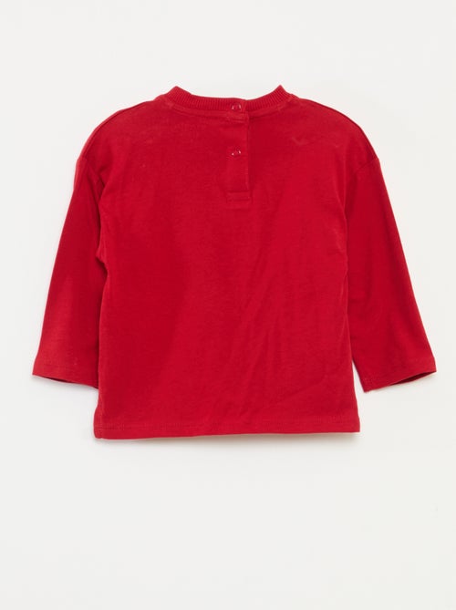 T-shirt com estampado de Natal em algodão - Kiabi