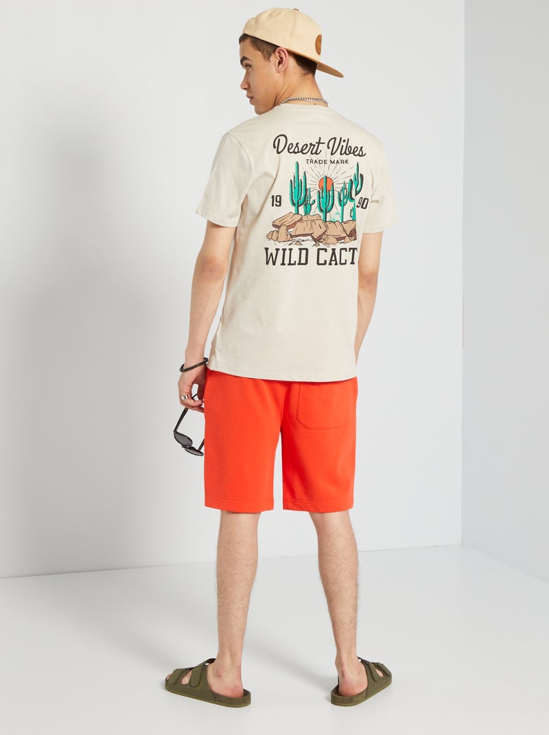 T-shirt com estampado 'deserto' BEGE - Kiabi