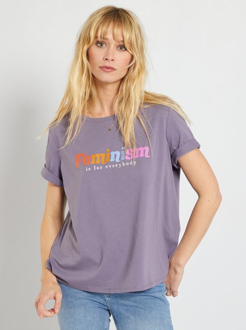 T-shirt com estampado 'Dia da Mulher' - Kiabi