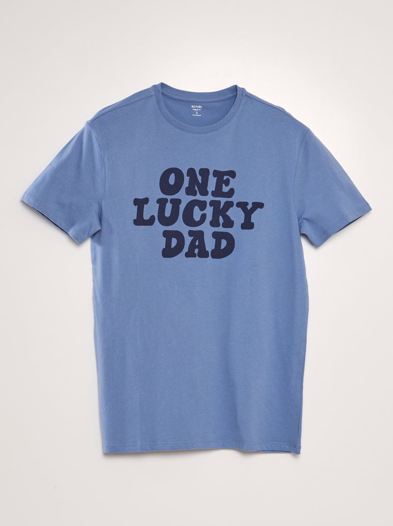 T-shirt com estampado Dia do Pai AZUL - Kiabi