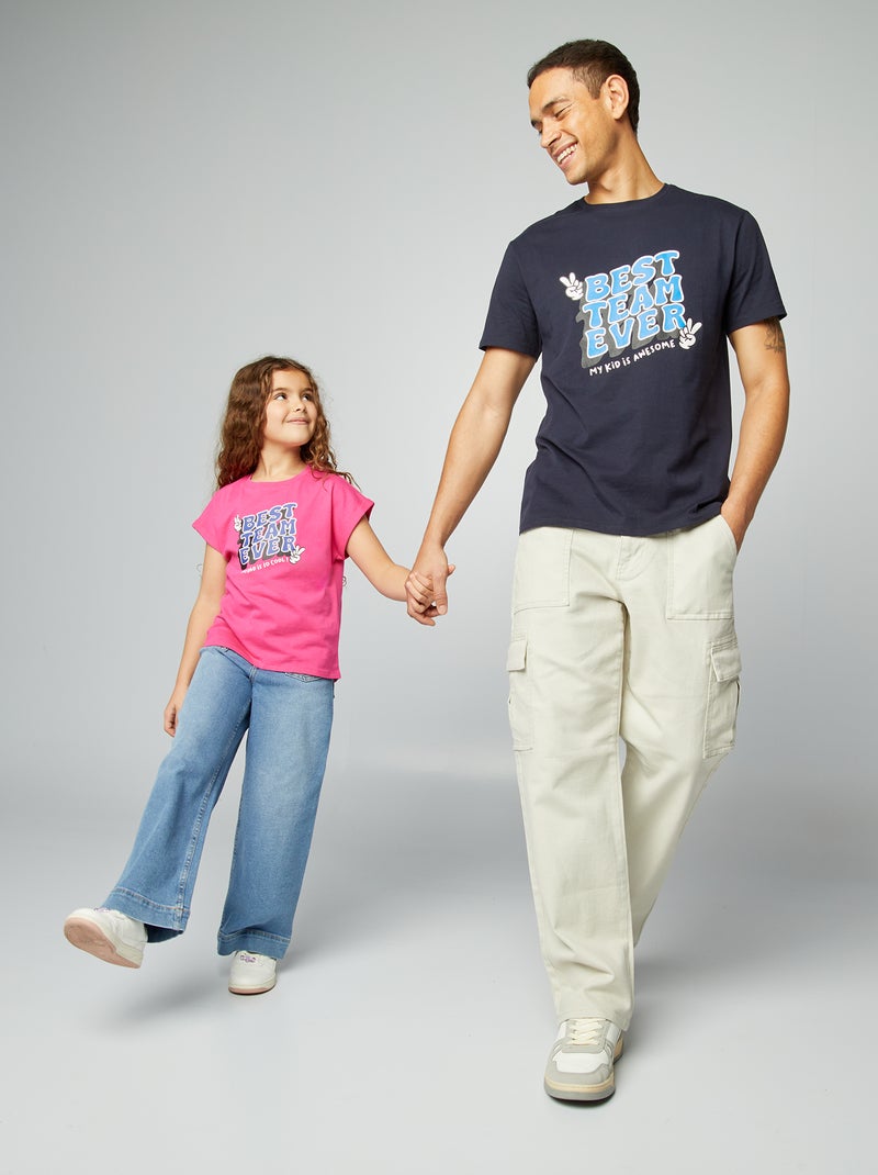 T-shirt com estampado Dia do Pai AZUL - Kiabi