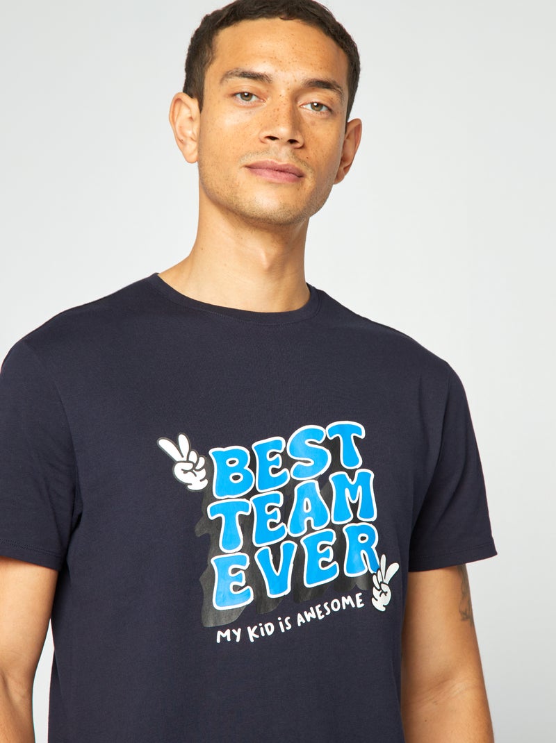 T-shirt com estampado Dia do Pai AZUL - Kiabi