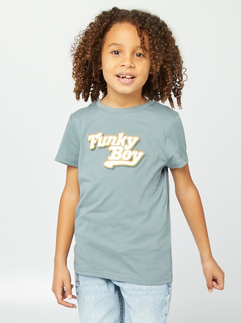 T-shirt com estampado Dia do Pai AZUL - Kiabi
