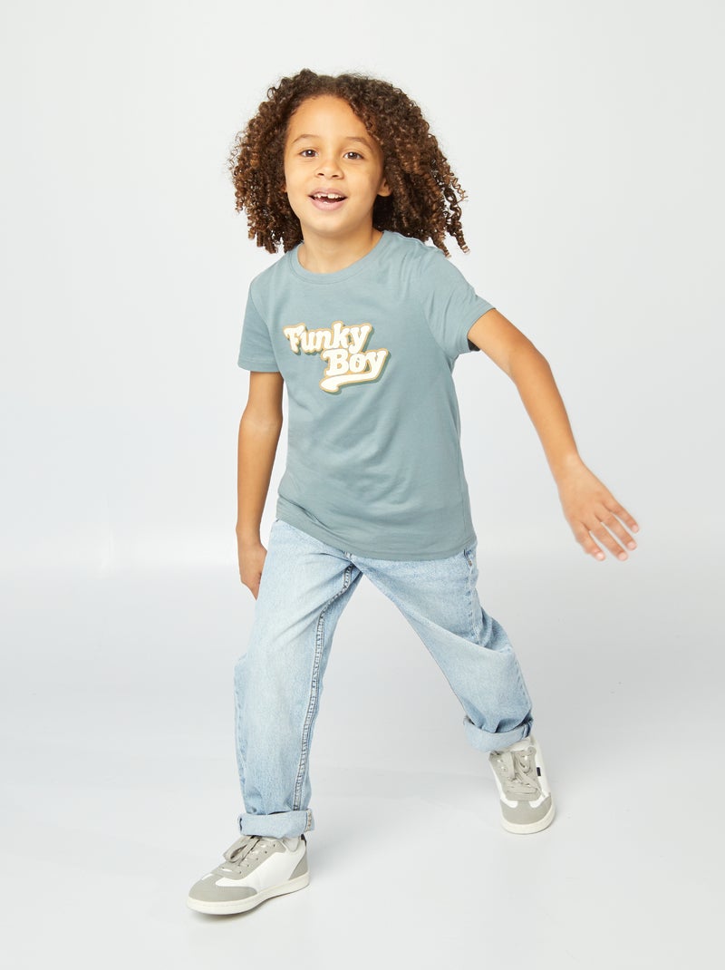T-shirt com estampado Dia do Pai AZUL - Kiabi