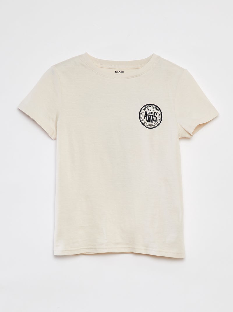 T-shirt com estampado Dia do Pai BEGE - Kiabi