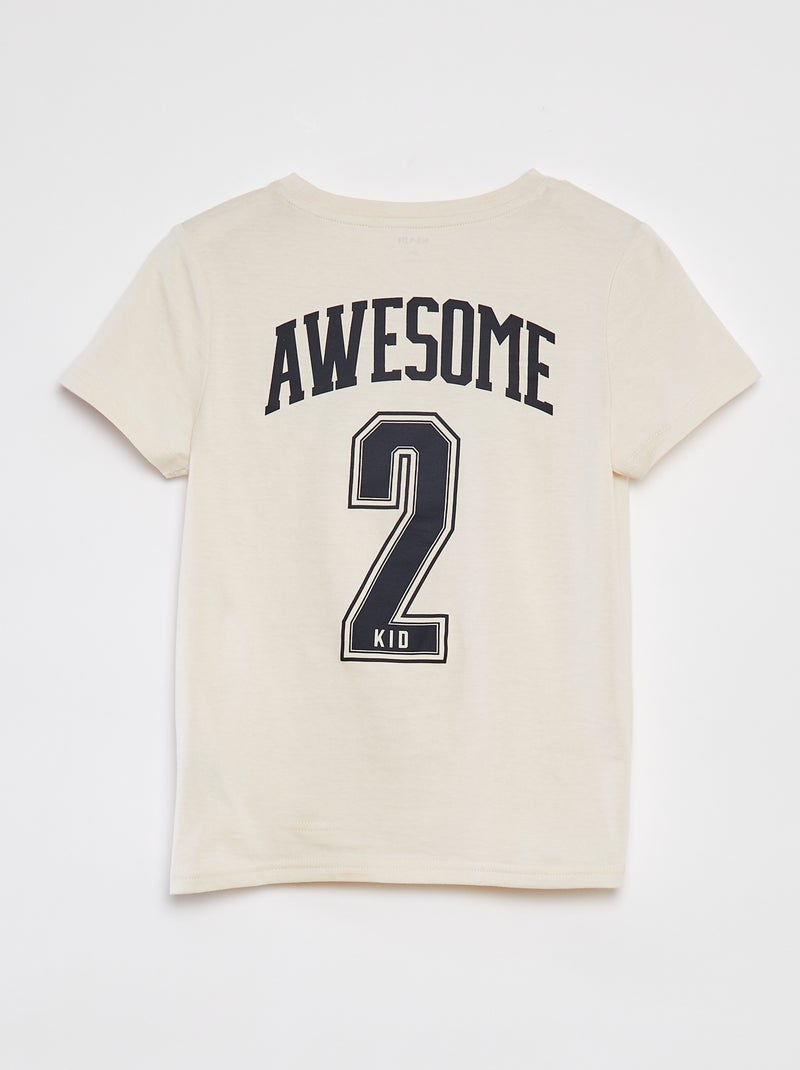 T-shirt com estampado Dia do Pai BEGE - Kiabi