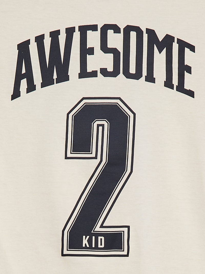 T-shirt com estampado Dia do Pai BEGE - Kiabi