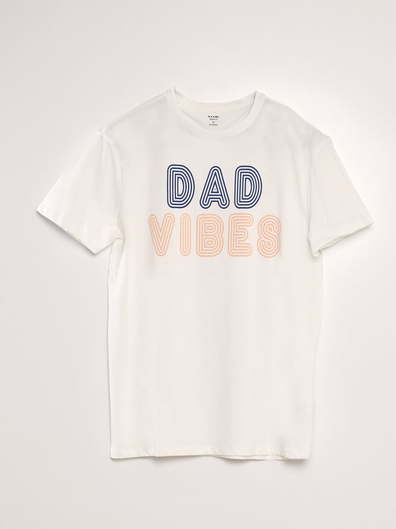 T-shirt com estampado Dia do Pai BRANCO - Kiabi