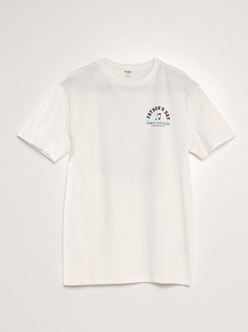 T-shirt com estampado Dia do Pai - Kiabi