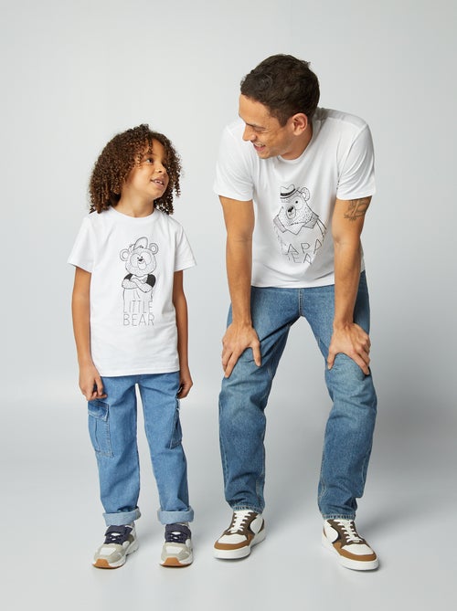 T-shirt com estampado Dia do Pai - Kiabi