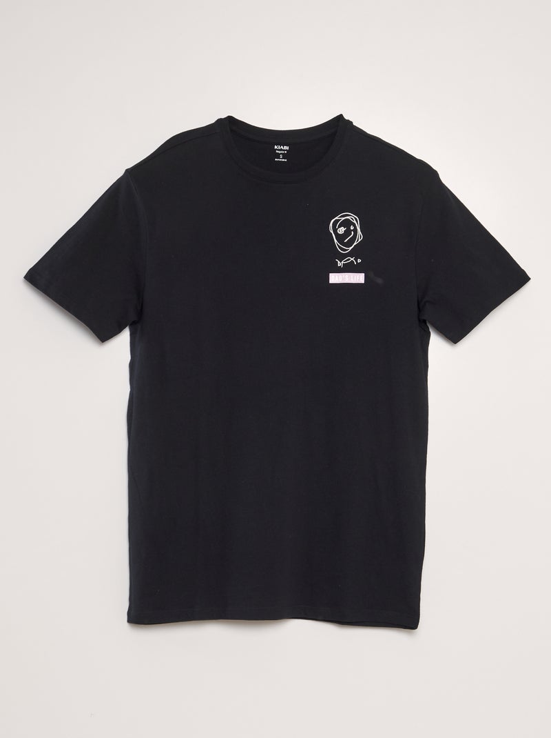 T-shirt com estampado Dia do Pai PRETO - Kiabi