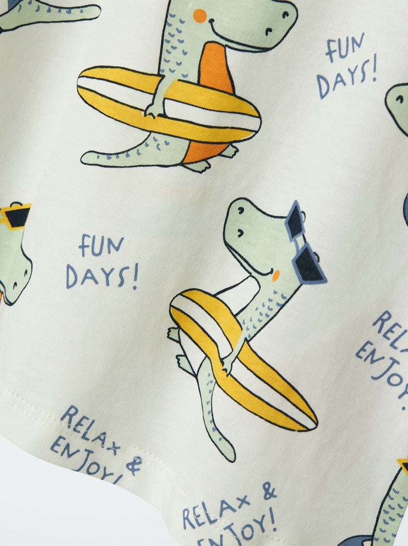 T-shirt com estampado Dinossauro 'Guppy' AZUL - Kiabi