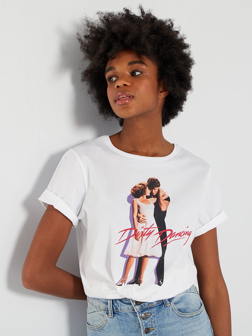 T-shirt com estampado 'Dirty Dancing' Branco - Kiabi
