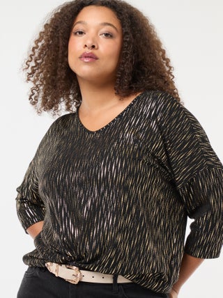 T-shirt com estampado dourado 'Only Carmakoma'