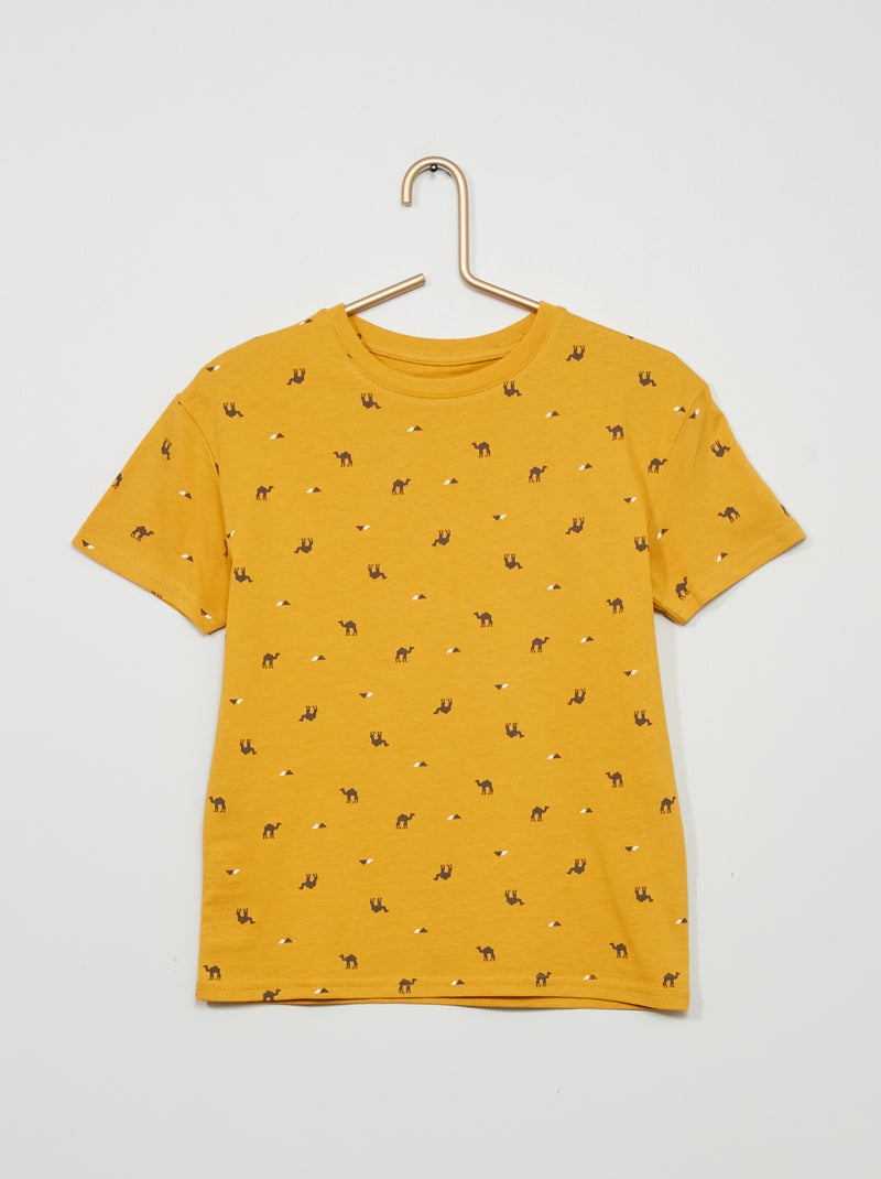T-shirt com estampado 'dromedário' AMARELO - Kiabi