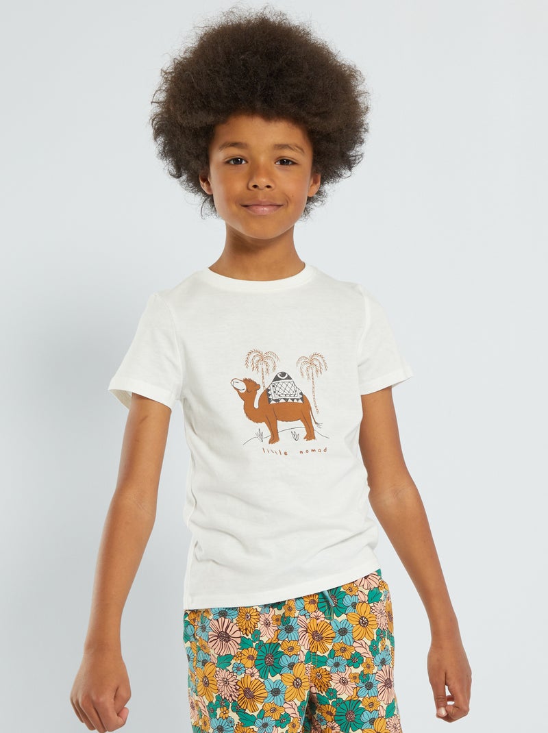 T-shirt com estampado 'dromedário' BEGE - Kiabi