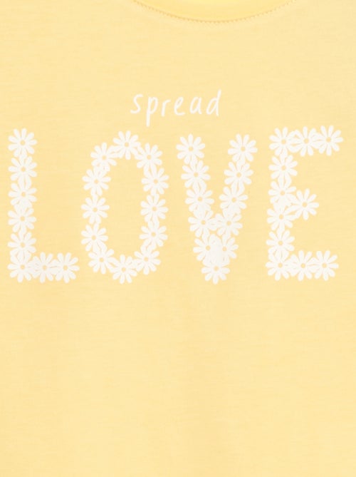 T-shirt com estampado e mensagem de manga curta - Kiabi