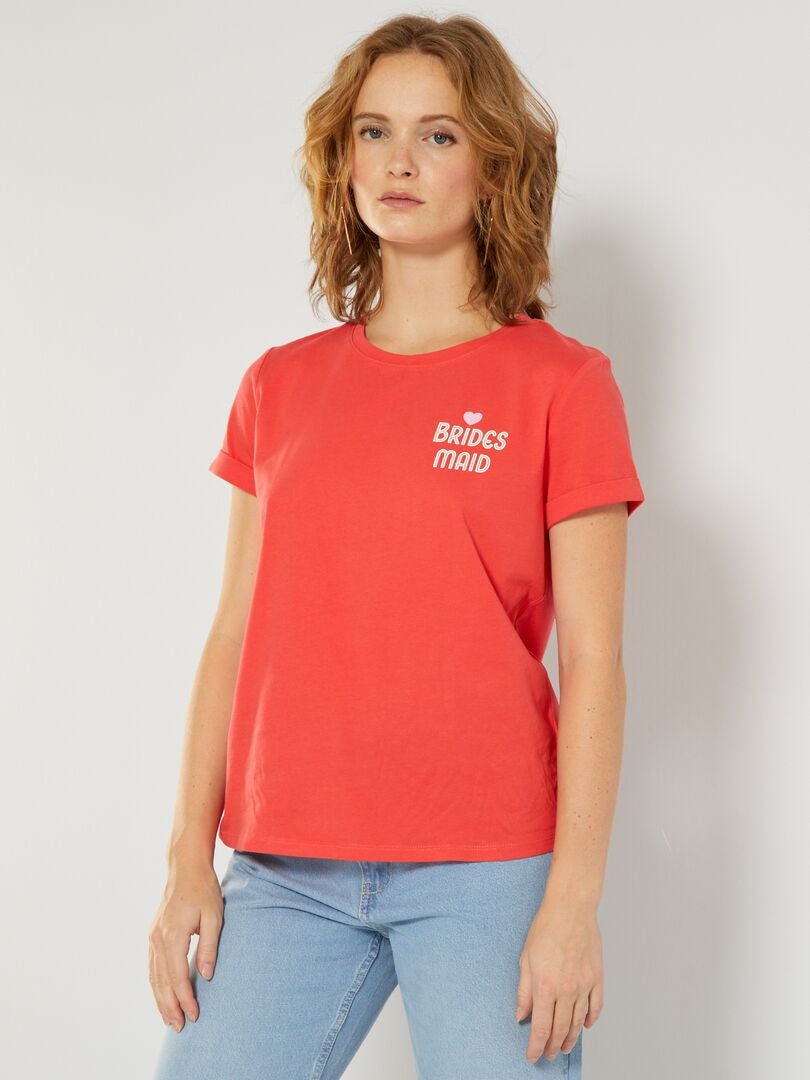 T-shirt com estampado EVJF ROXO - Kiabi