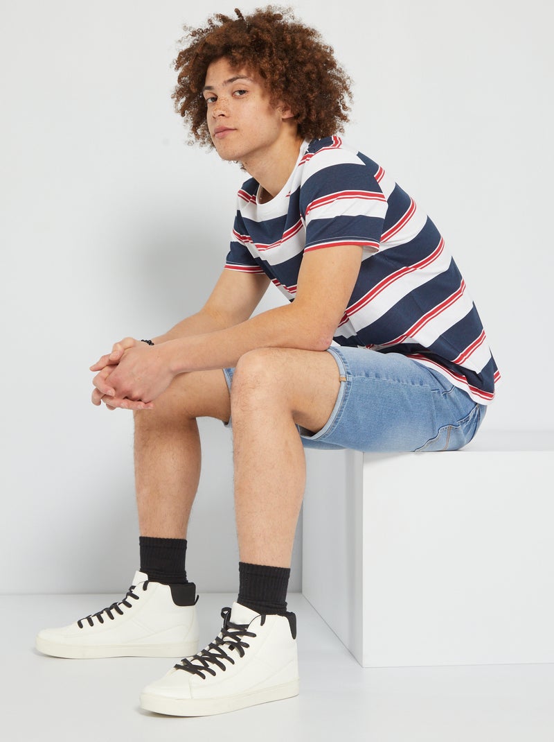 T-shirt com estampado 'extraterrestre' AZUL - Kiabi