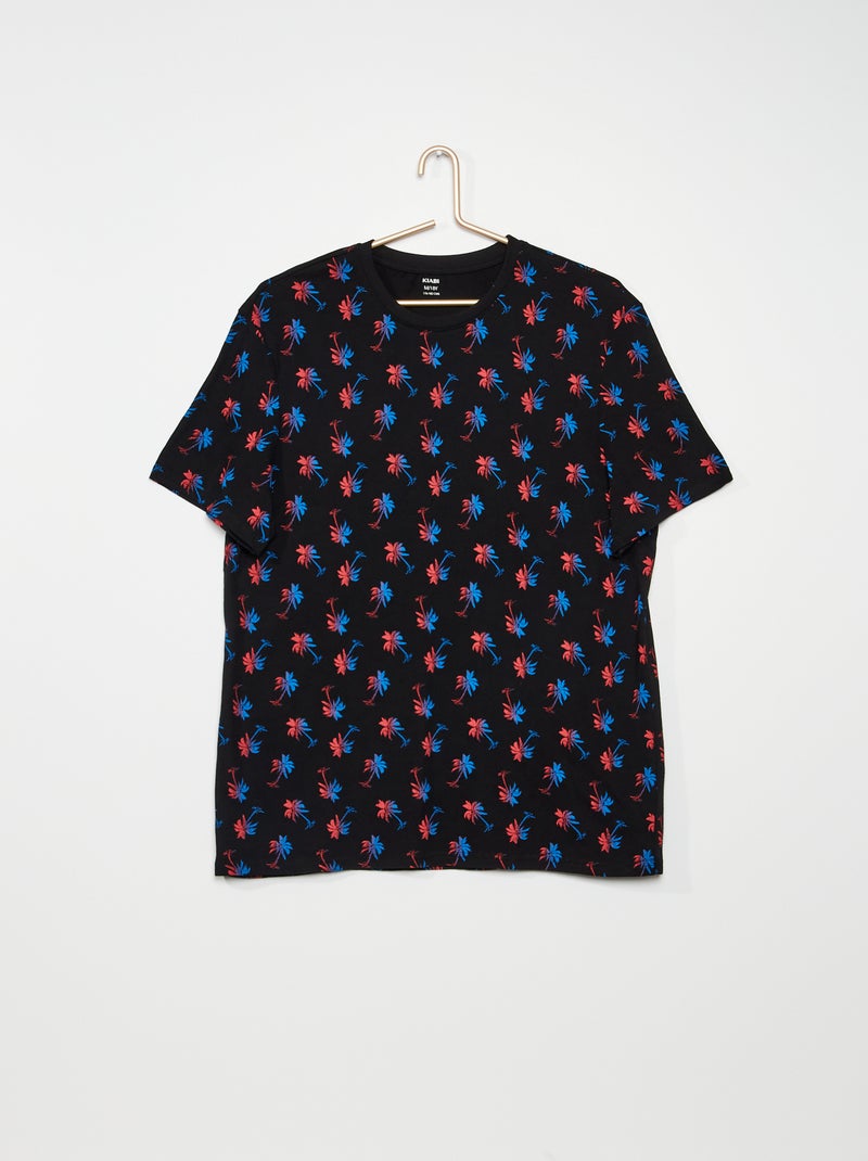 T-shirt com estampado 'extraterrestre' PRETO - Kiabi