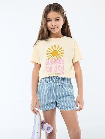 T-shirt com estampado fantasia