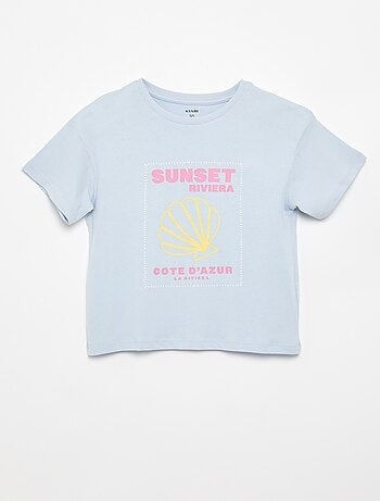 T-shirt com estampado fantasia