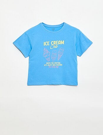 T-shirt com estampado fantasia