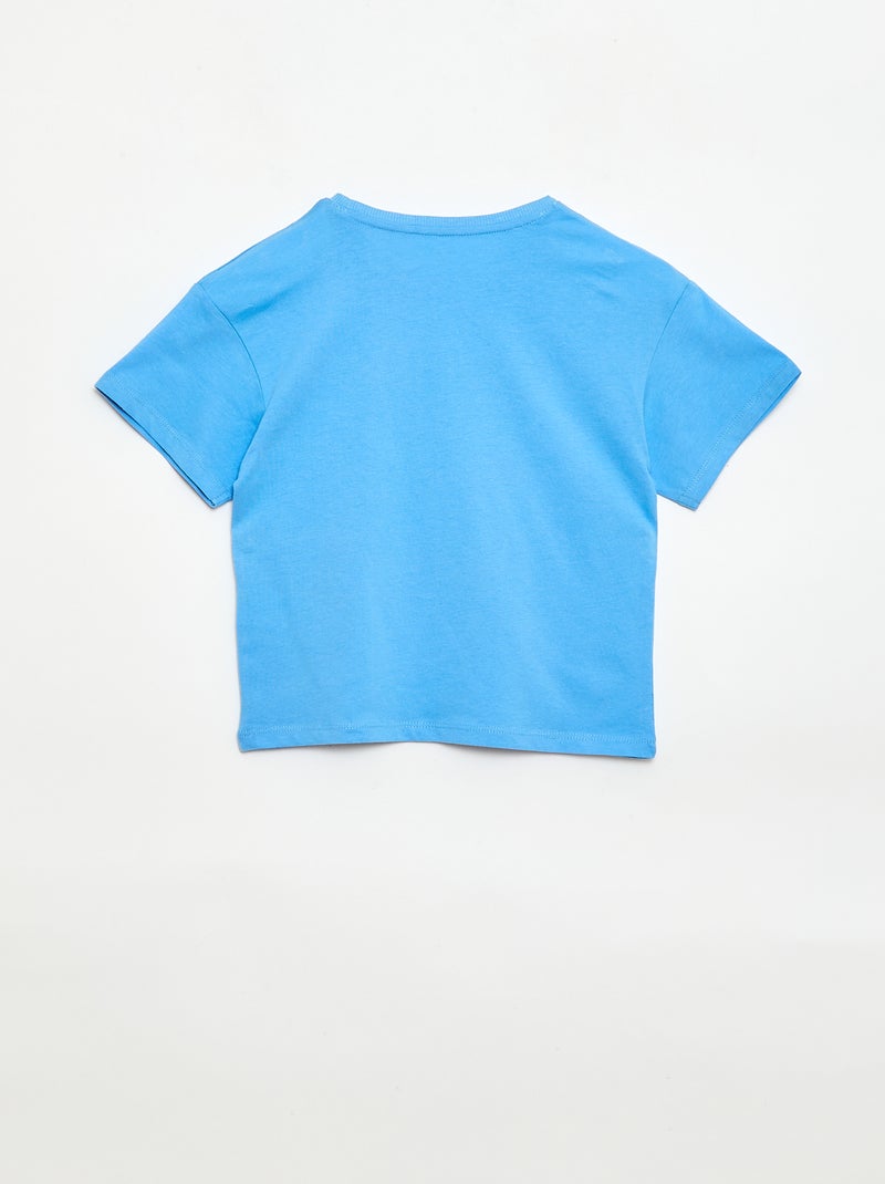 T-shirt com estampado fantasia Azul - Kiabi