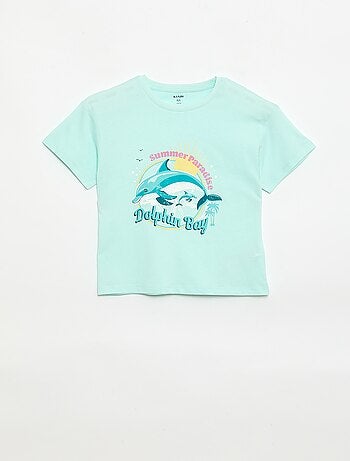 T-shirt com estampado fantasia