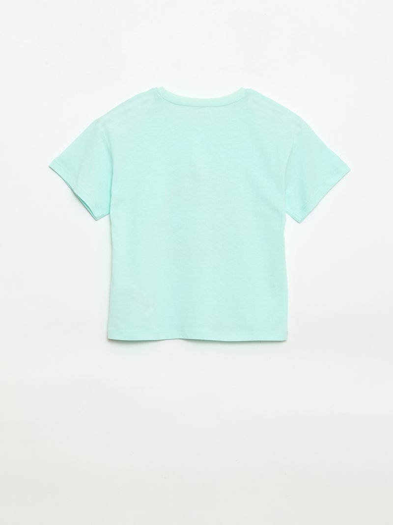 T-shirt com estampado fantasia Azul - Kiabi