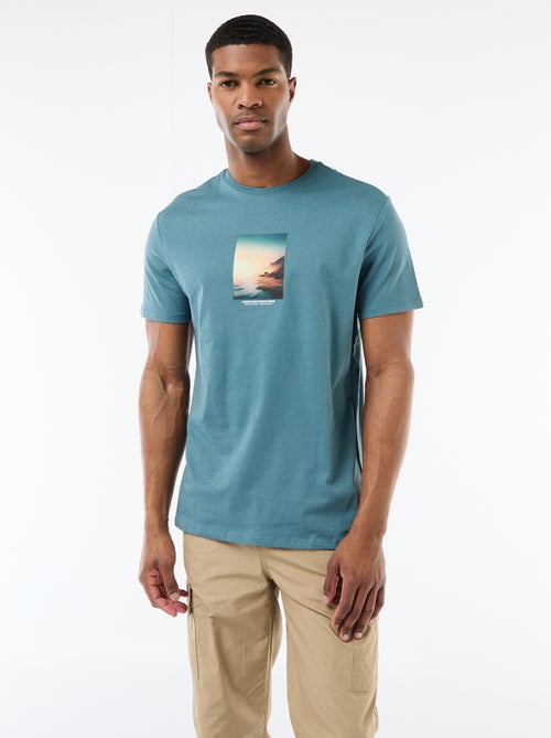 T-shirt com estampado fantasia - Kiabi