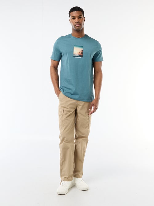 T-shirt com estampado fantasia - Kiabi