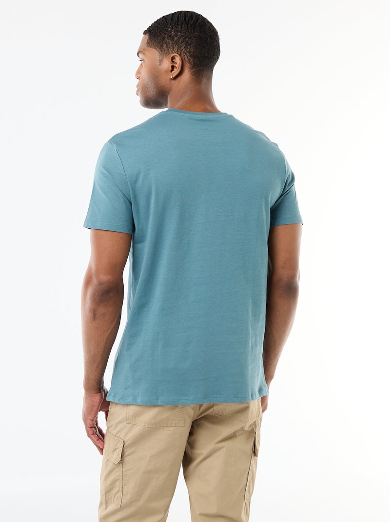 T-shirt com estampado fantasia Azul - Kiabi