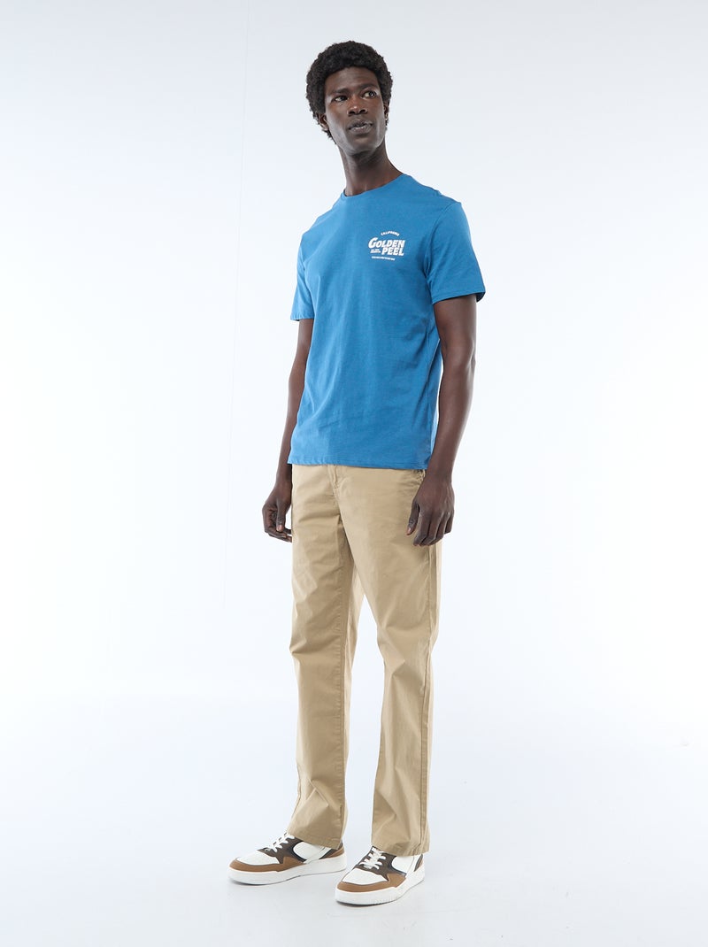 T-shirt com estampado fantasia Azul - Kiabi