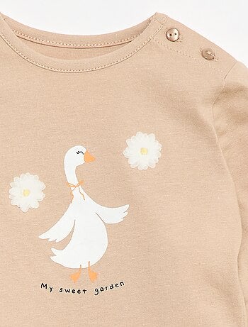 T-shirt com estampado fantasia