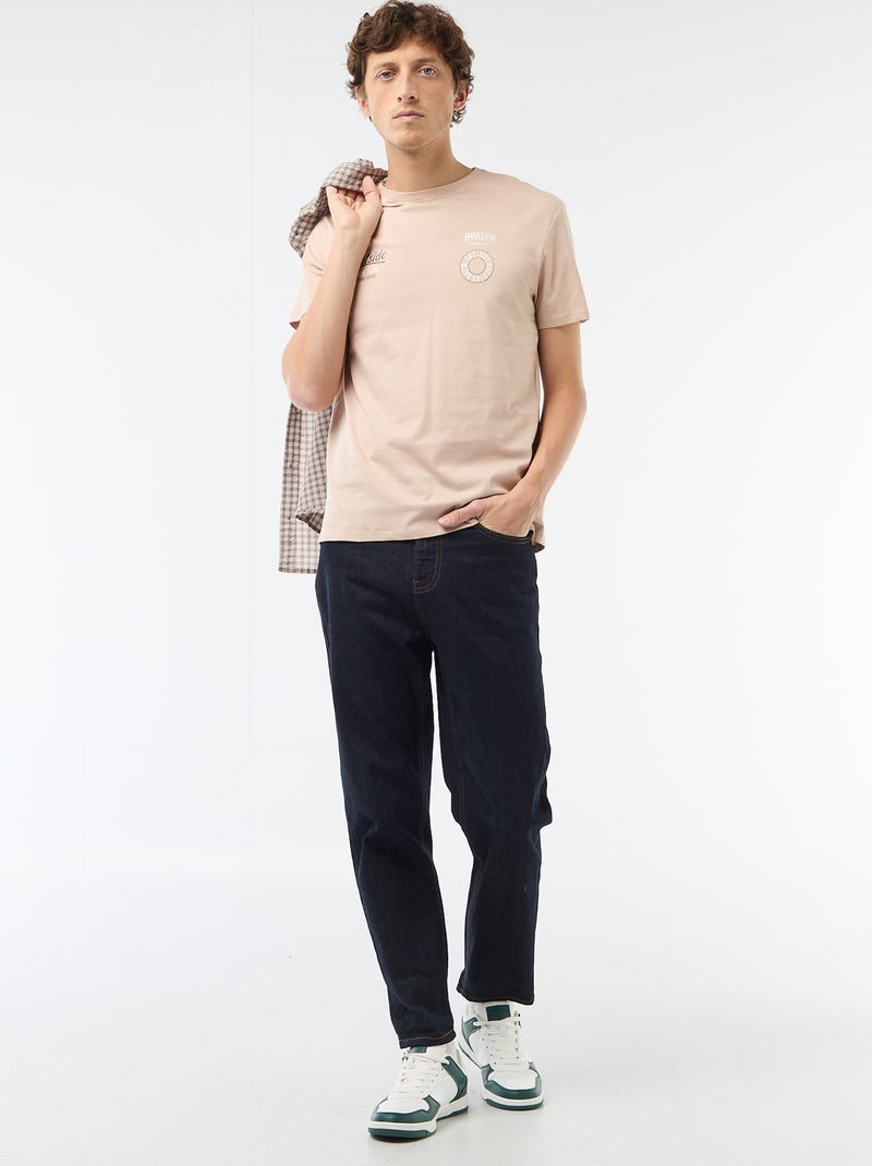 T-shirt com estampado fantasia Bege - Kiabi